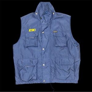 Sporty Calvin Klein Jeans/ CK Khaki Light Blue Cargo Vest Jacket